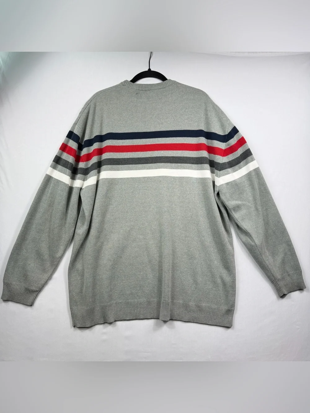 Enyce Est 96 Summit Series Vintage Y2K Gray Knit Striped Sweatshirt Men’s Sz XXL